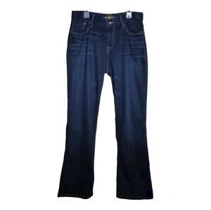 Lucky Brand The Sweet Jean 30/29 Boot Dark Wash Blue Denim‎ Embroidered Stretch